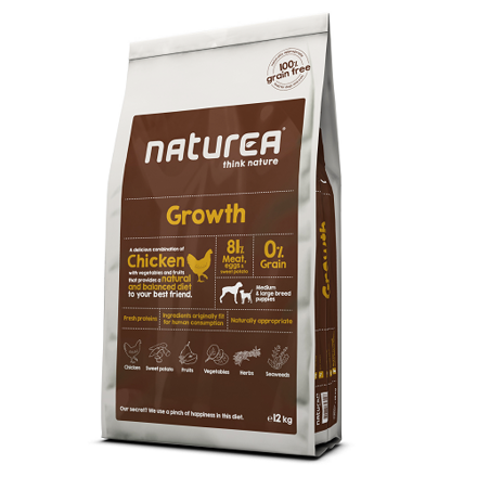 Naturea Growth  - kuracie  pre šteniatka 12kg