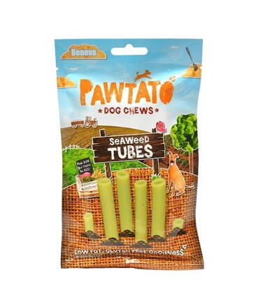 Odmena pre psy, Benevo Pawtato Tubes - Seaweed, 90g